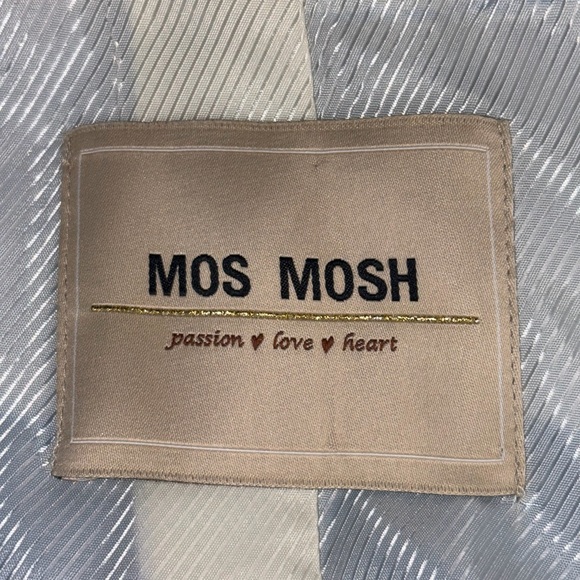 Vintage Mos Mosh Women's Vibrant Blue Double-Breasted Chira Crepa Blazer 💙 🇩🇰 - Picture 3 of 11